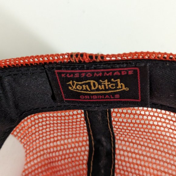 Von Dutch Classic Trucker Hat - NWT - Burnt Orange and Grey - Picture 8 of 12